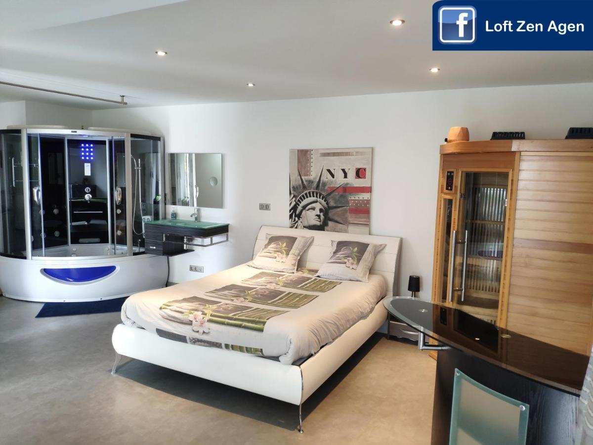 Loft Zen Spa Balneo Parking Gratuit Sauna Hammam Billard Agen Dış mekan fotoğraf